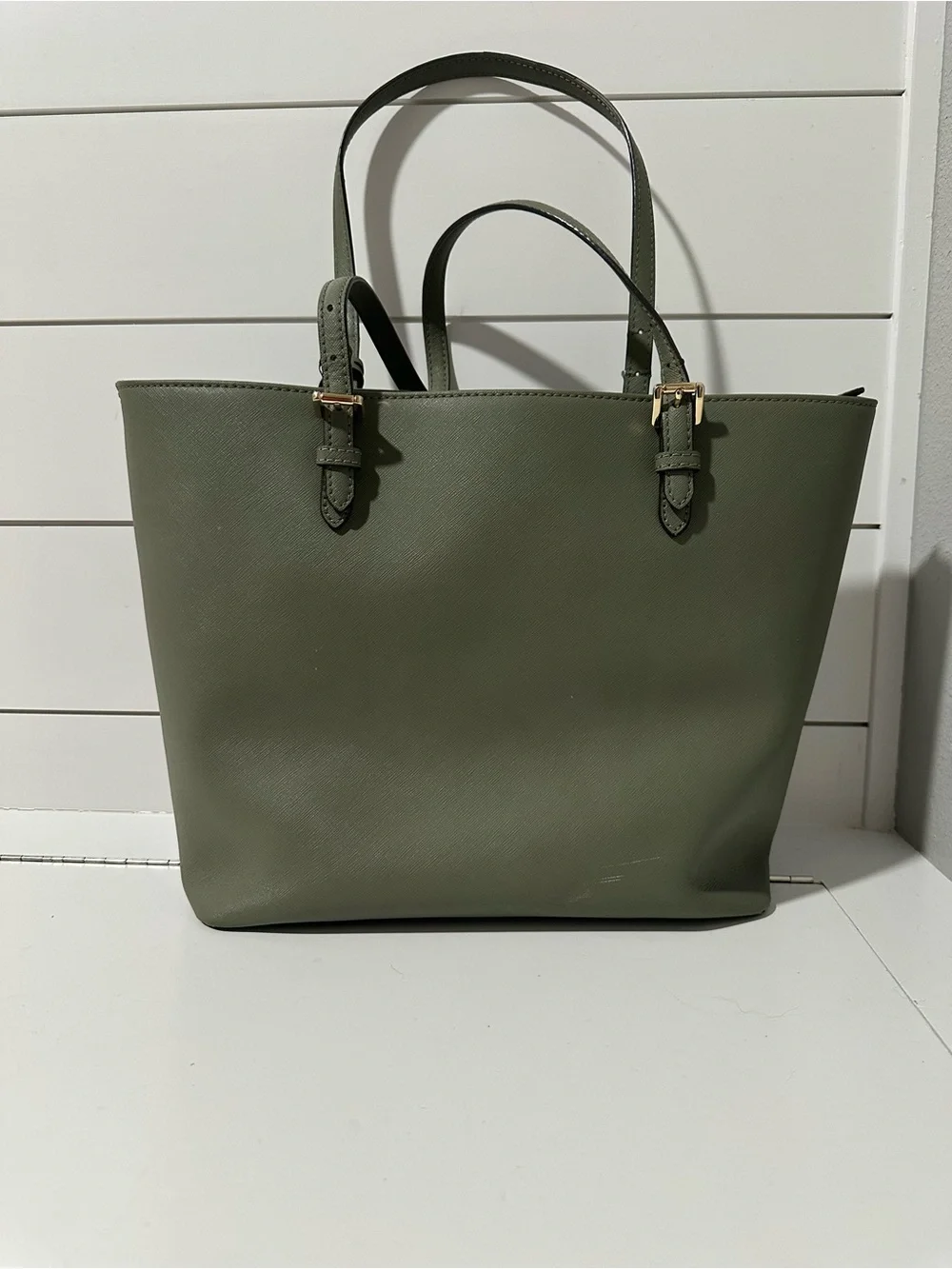 Michael Kors Olive Leather Tote with Matching Wristlet